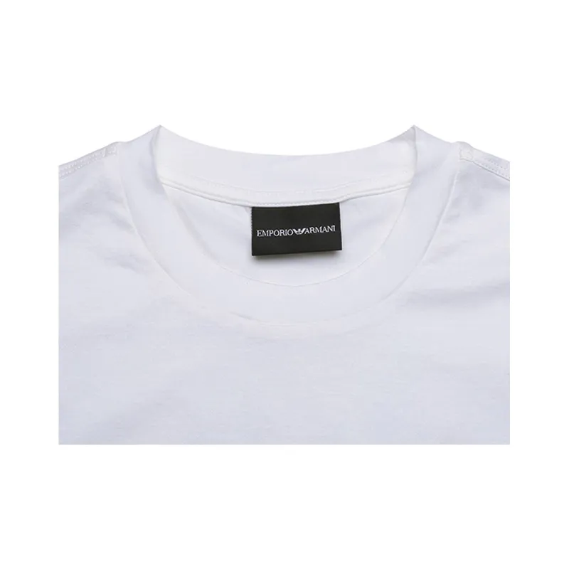 EMPORIO ARMANI SS23 Drop Shoulder Sleeve T Shirt Men's White-4