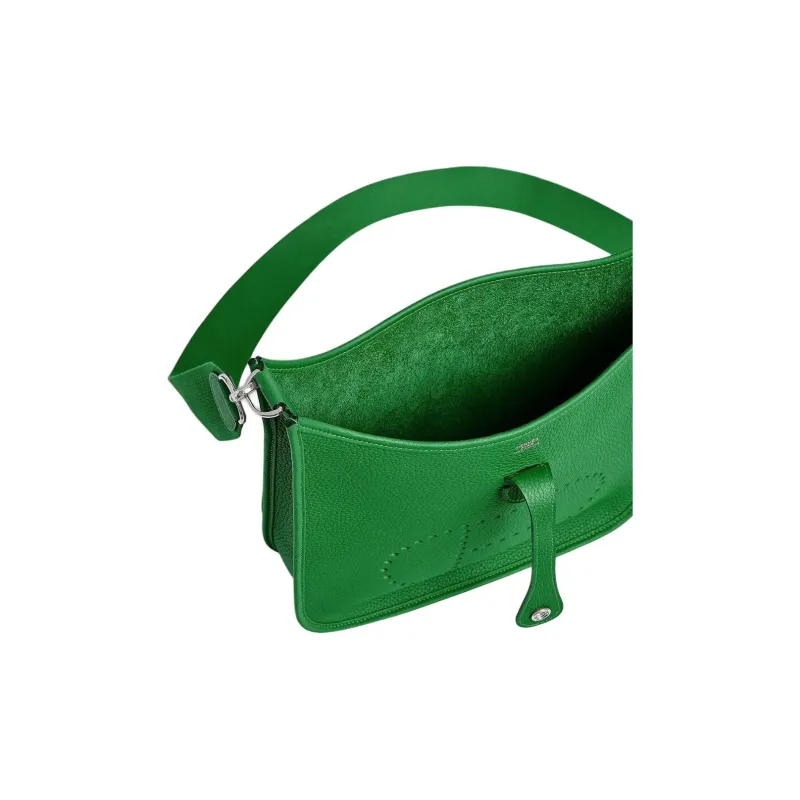HERMES Evelyne Clemence Bullock Leather Crossbody Bag Shoulder Bag Women's 1K Bambou Bamboo Green-3