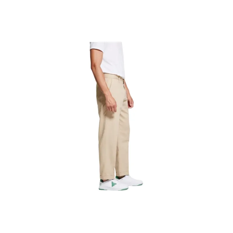 GUESS Eco Clement Twill Cropped Chino Pants Casual Pants Men's Beige-3