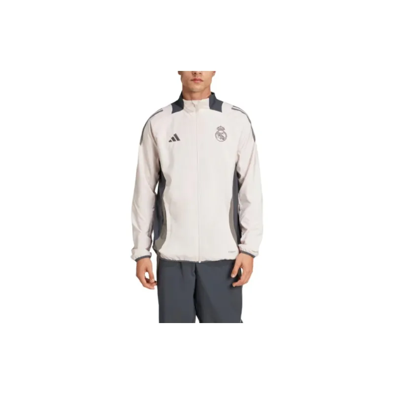 Adidas Real MadridTiro 24 Competition Presentation Track Top Jackets Coats Men's Light Purple / Gray / Charcoal Gray-1