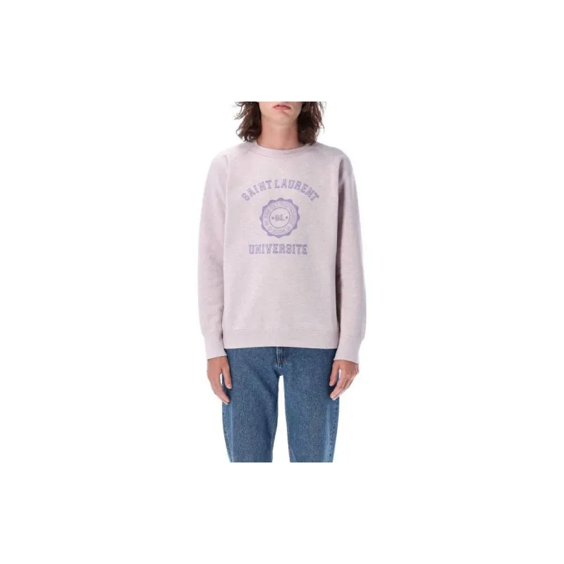 SAINT LAURENT Logo Printed Crewneck Sweatshirt-2