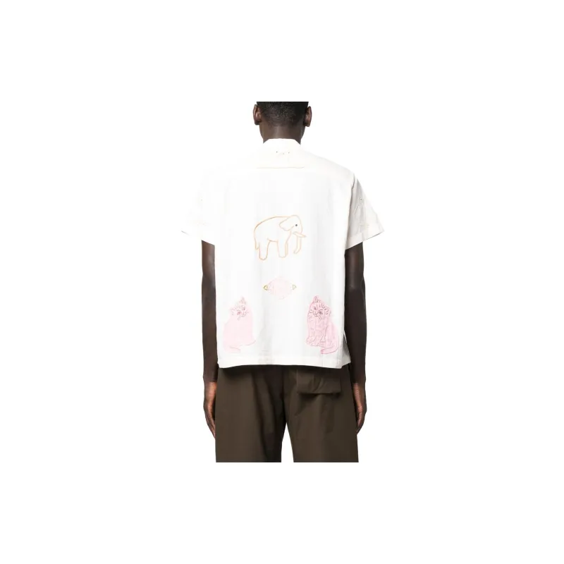 Marine Serre Shirts Men White-2