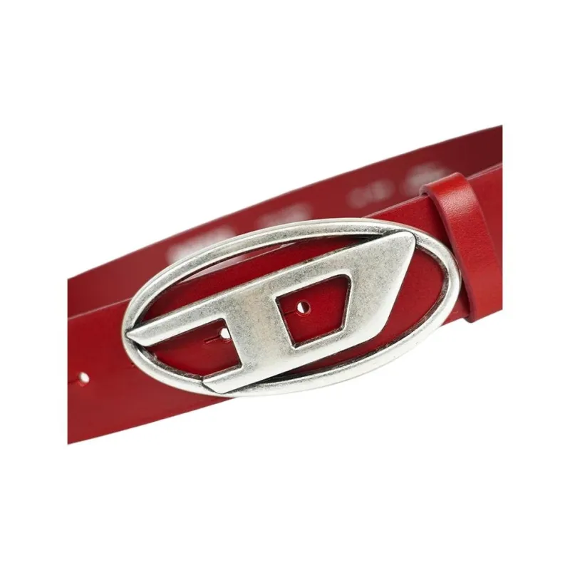DIESEL 1DR Logo buckle Leather Belt-4