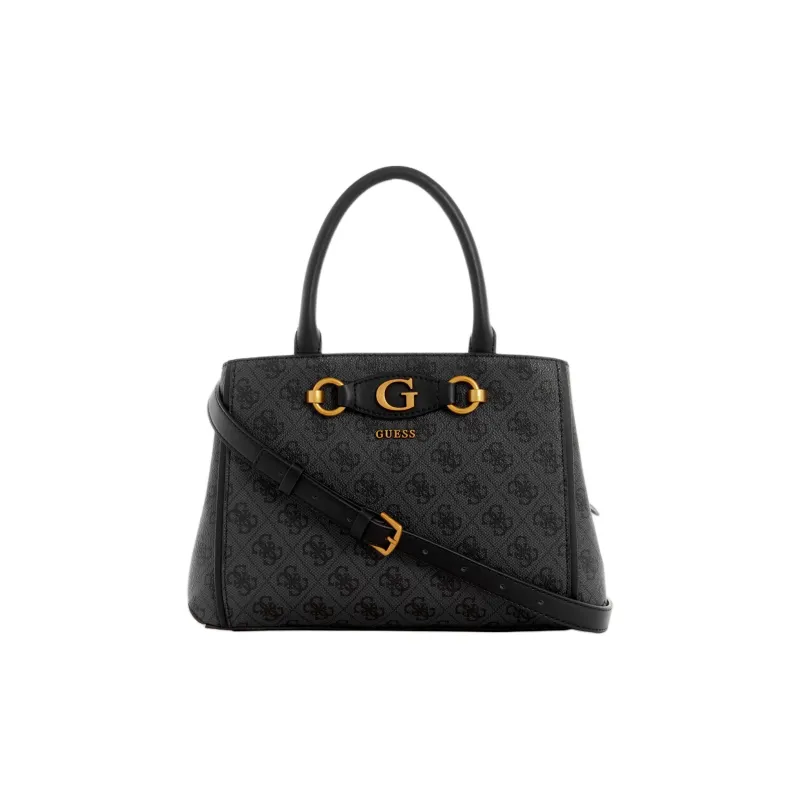 GUESS Artificial Leather Shoulder Bag Crossbody Bag Handbag Small Size Women's Black-0