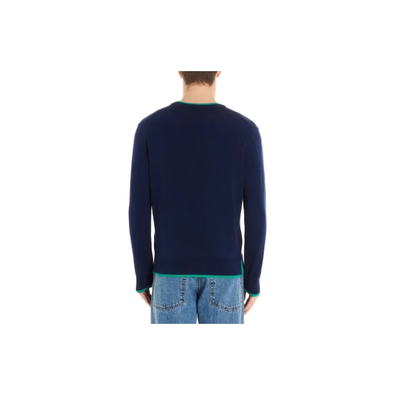 KENZO Loose Fit Knitwear Men's Dark Sky Blue-5
