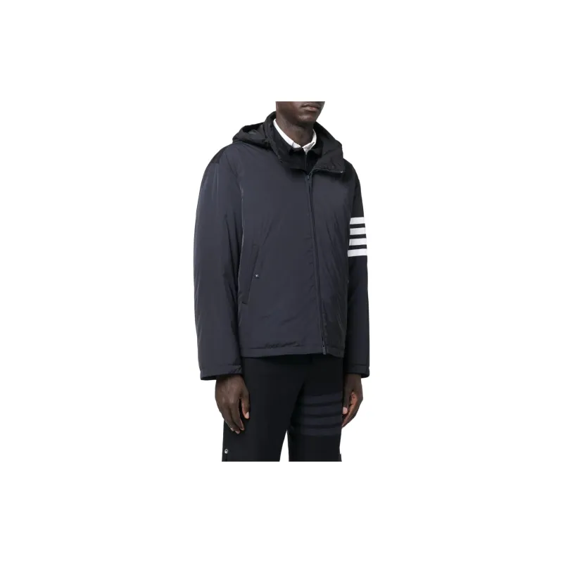 THOM BROWNE 4 Bar Striped Padded Zipped Jacket-1