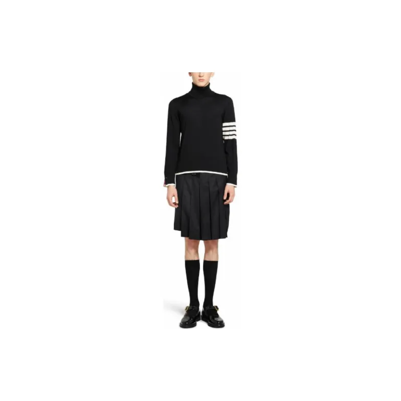 THOM BROWNE 4 Bar High Neck Knitted Jumper-1