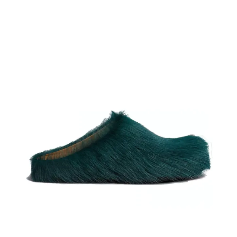 MARNI Fussbet Sabot Calf-hair Slippers-1