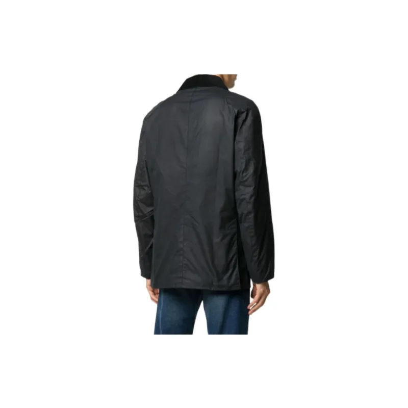 BARBOUR Ashby Waxed Button Up Jacket-4