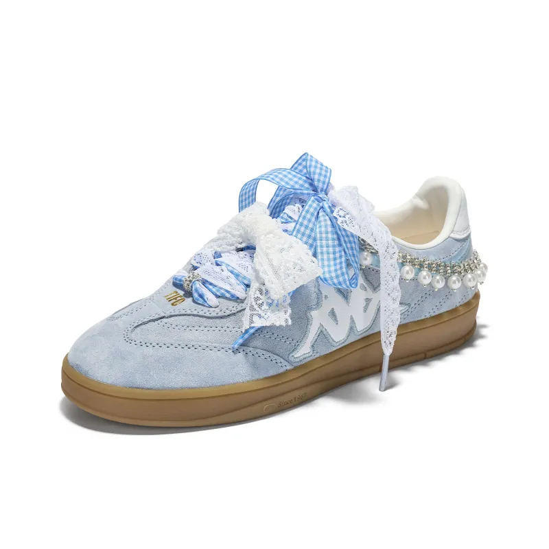Kappa Tifo Back to Back Abrasion Resistant Low Top Skateboard Shoes Women's Blue White-2