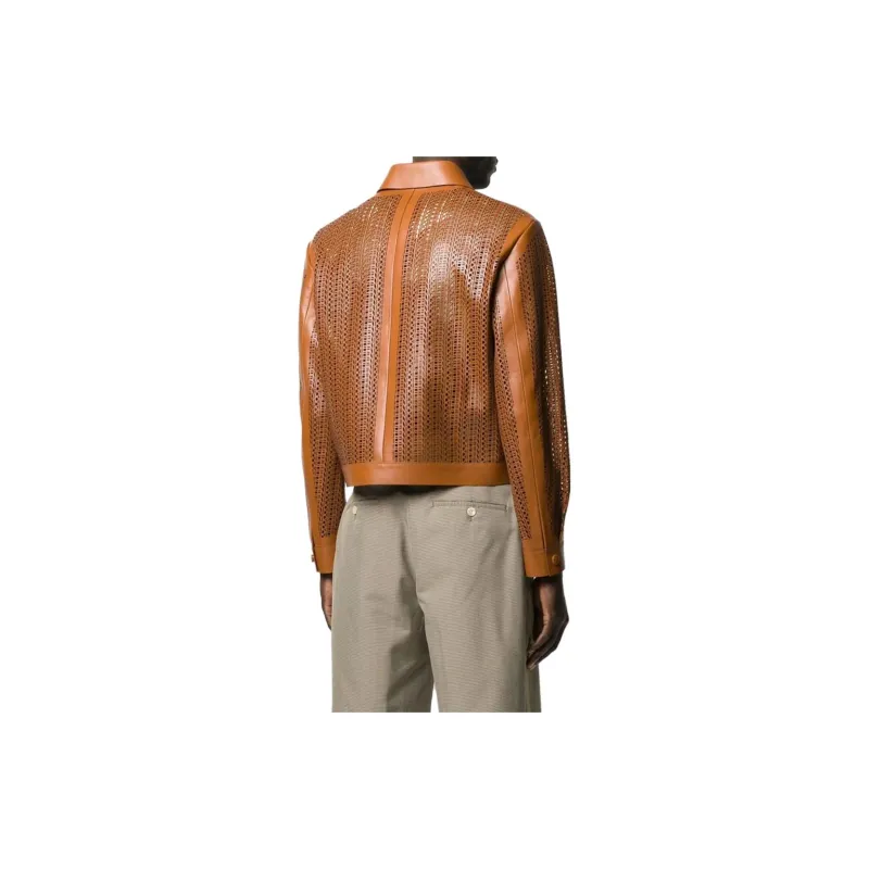 FENDI Jackets Men Brown-1