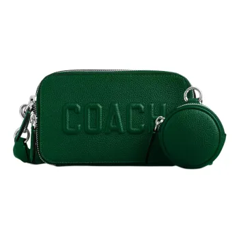 COACH Charter Polished Litchi Grain Leather Crossbody Bag, Shoulder Bag Small Size Men's Ivy