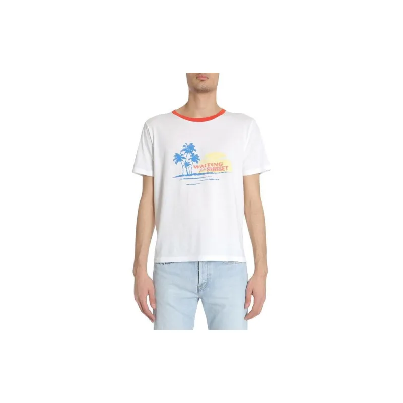 SAINT LAURENT T Shirt Men's White-3