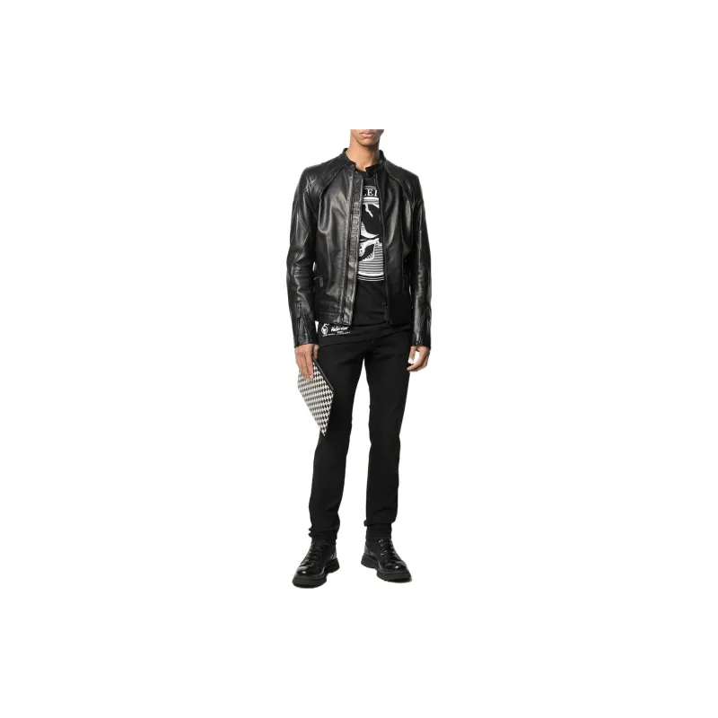 PHILIPP PLEIN SS23 Leather Jacket Men's Black-1