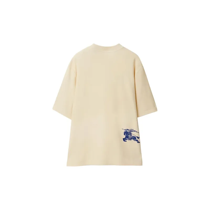 Burberry Equestrian Knight Printed Crewneck T Shirt-1