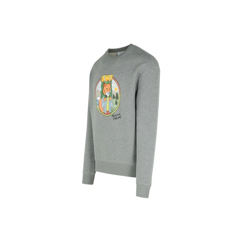 Maison Kitsune Fox Printed Crewneck Sweatshirt-2