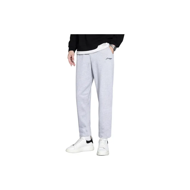LiNing Casual Pants Men's Light Gray-2