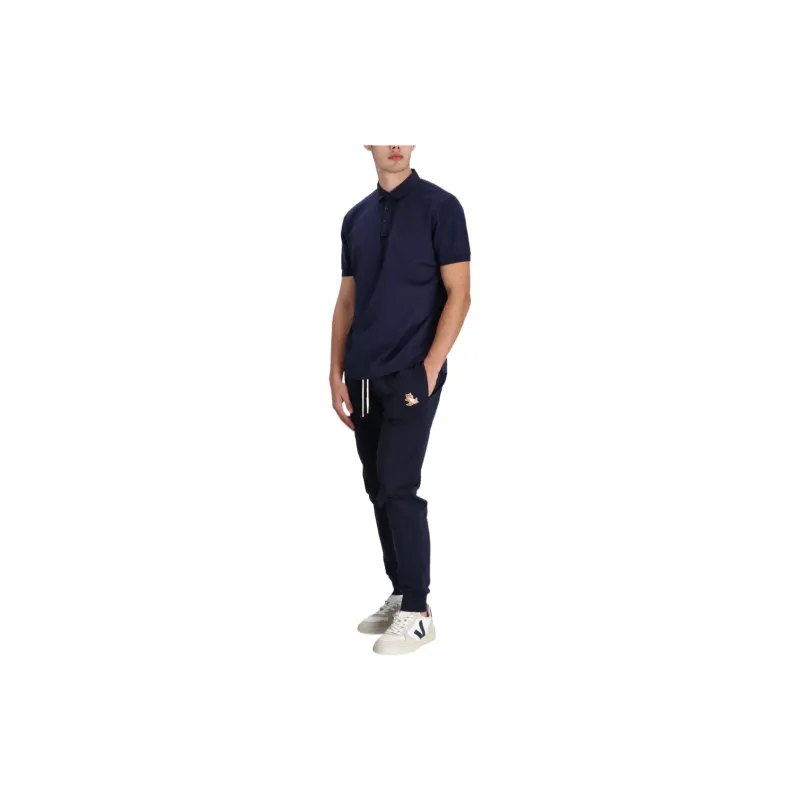 Maison Kitsune Knitted Sweatpants Men Navy Blue-2