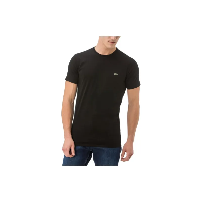 LACOSTE Crocodile Logo patch V neck T shirt-1