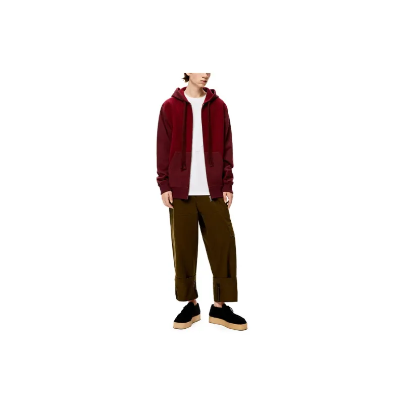 LOEWE Bi Color Anagram Zipped Hoodie-1