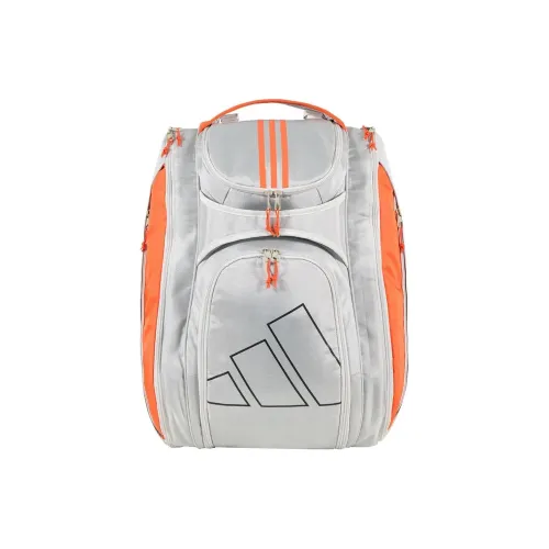 Adidas Polyester Gym Bag Large Size Unisex White/Orange