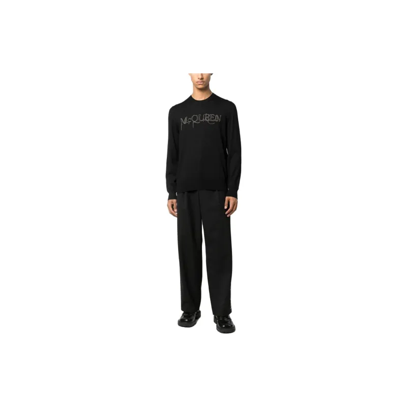 Alexander McQueen Logo Embellished Crewneck Jumper-1