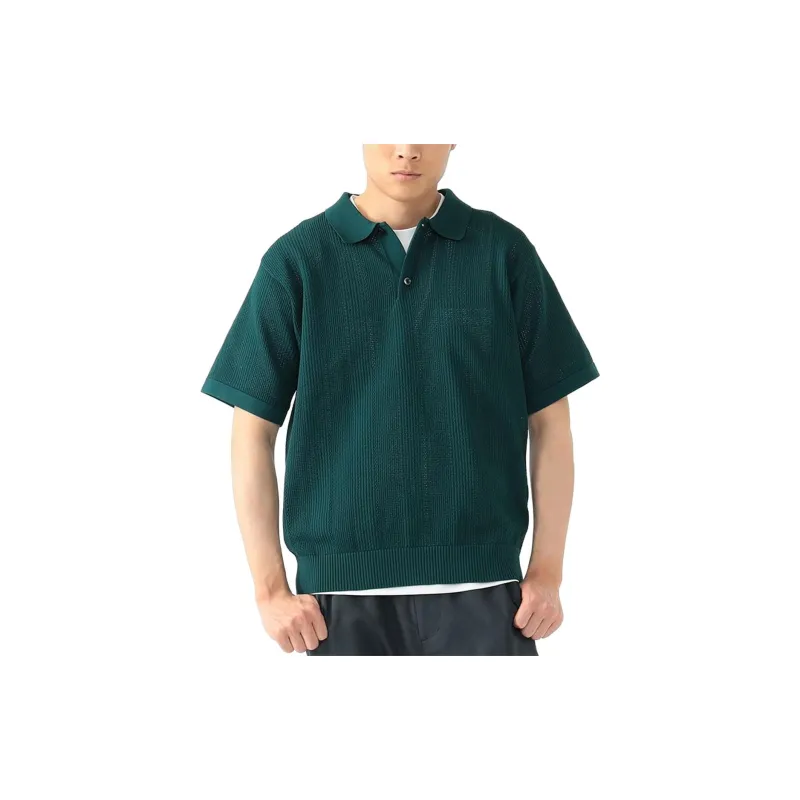 Beams Polo Shirts Men Dark Green-6