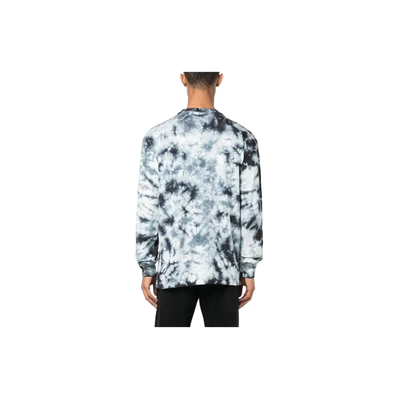 Market Smiley Grim Reaper Long Sleeve Tee 'Black Gray Tie Dye'-3