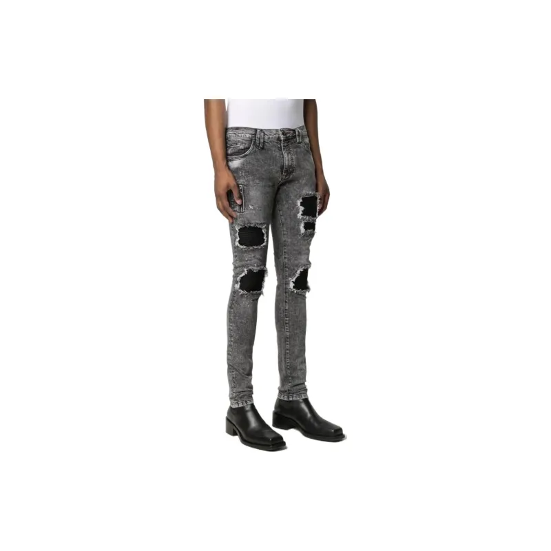 PHILIPP PLEIN Biker Destroyed Skinny Jeans-3