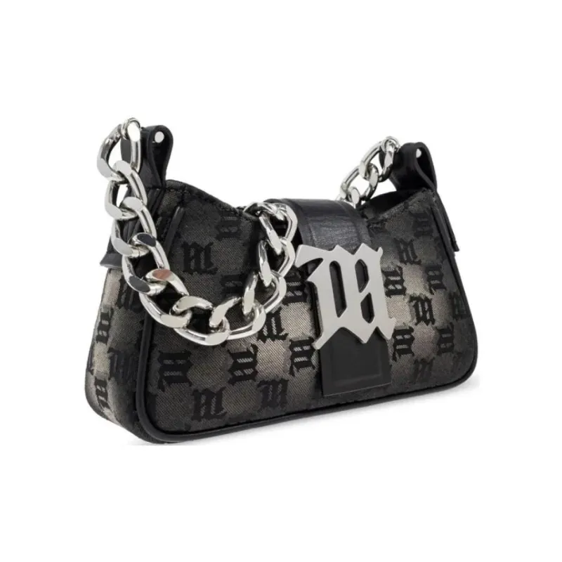 Misbhv Monogram Letter Plaque Chain Shoulder Bag-4