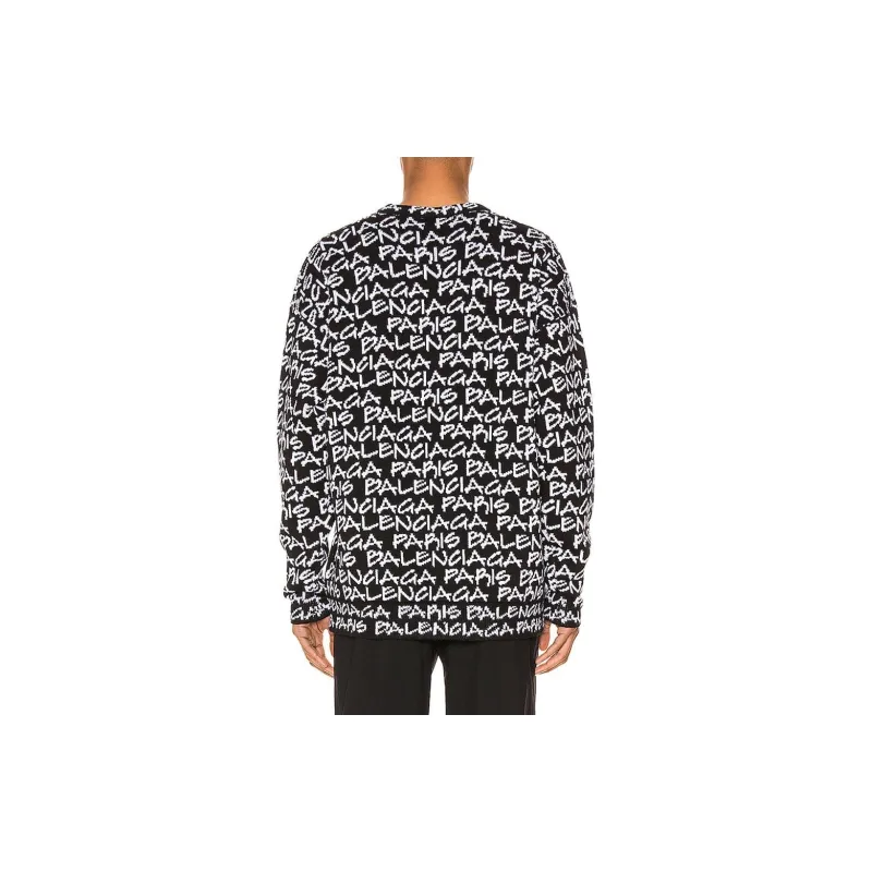 Balenciaga Sweaters Men Black/White-2