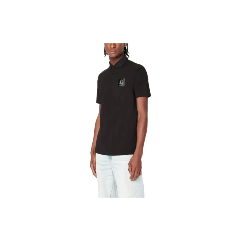 ARMANI EXCHANGEAE SS23 Polo Shirt Men's Black-3