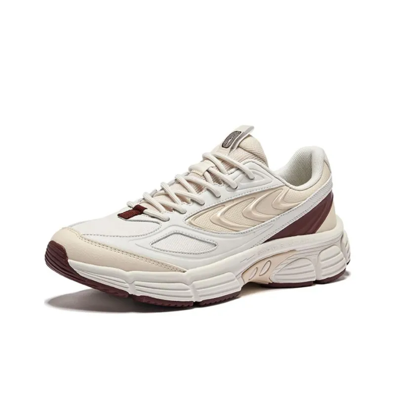 Erke Grandiose Wear-Resistant Height Increasing Low-Top Casual Shoes Men's Pale Gray Warm Linen-2