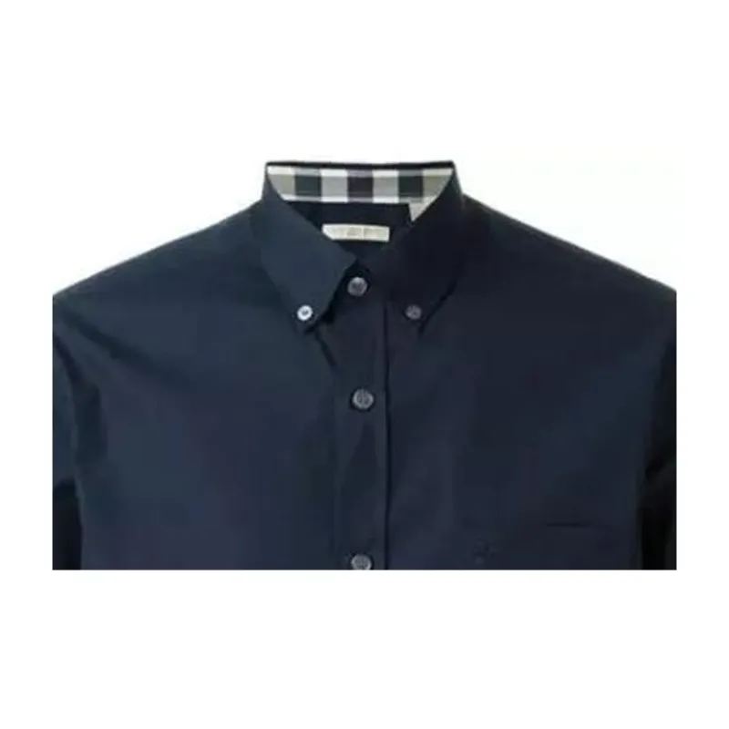 Burberry Shirts Men Dark Blue-5