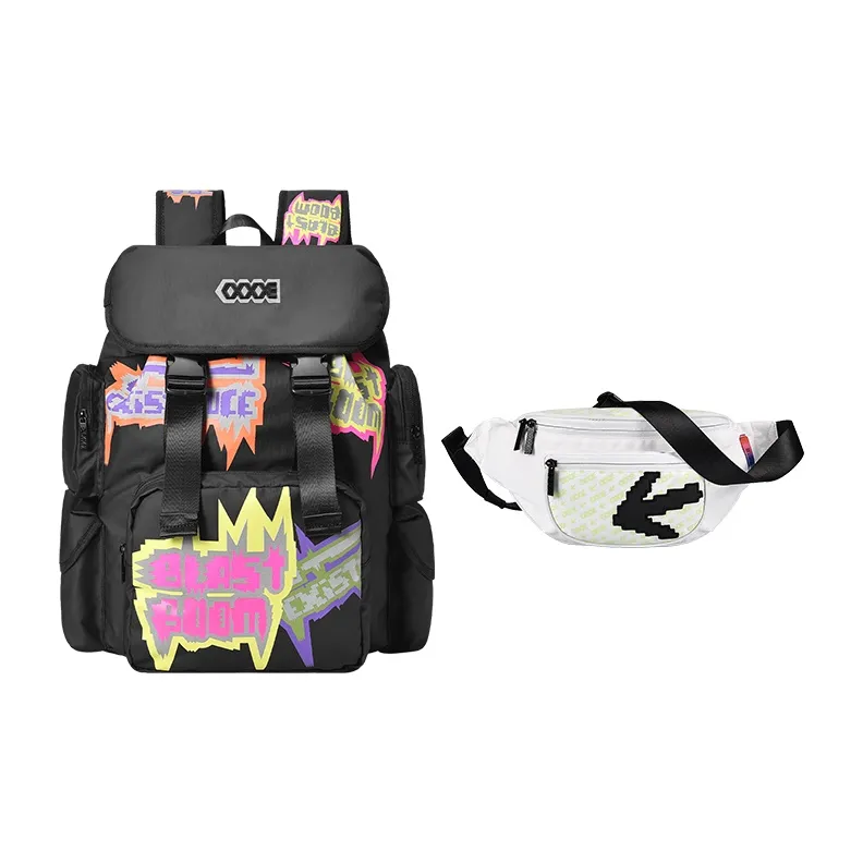 COEXISTENCE Polyester Backpack Basketball Bag Tubas Unisex Black/Multicolor-9