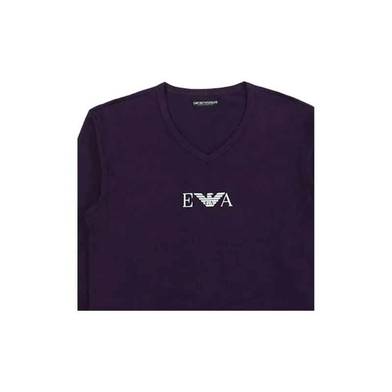 EMPORIO ARMANI T Shirts Men Purple-1