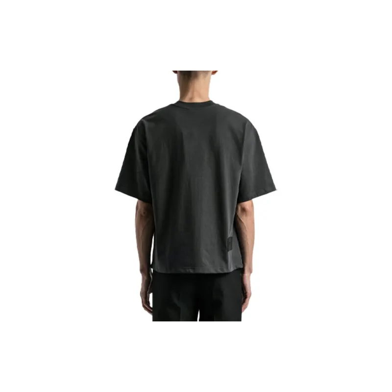 WE11DONE T Shirts Unisex Charcoal Gray-4
