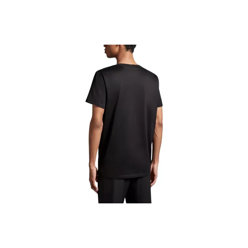 Moncler Double Logo Embroidered Crewneck T Shirt-4