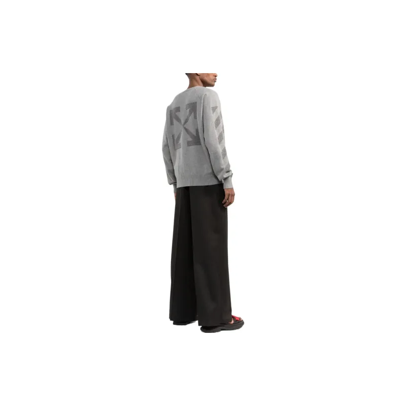 OFF WHITE Diag Sweat It Knit Crewneck-1