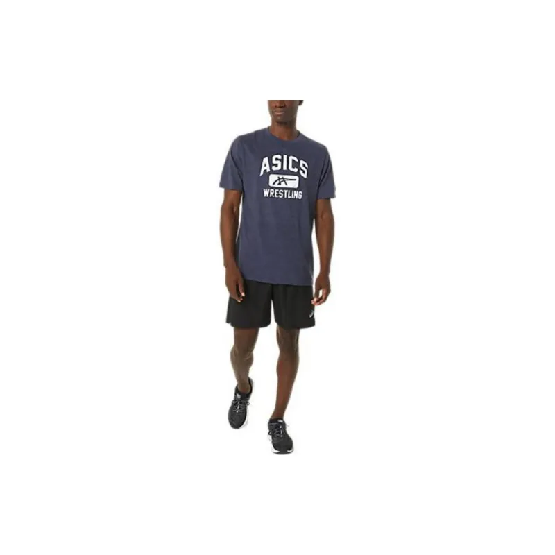 Asics Unisex Wrestling Graphic T-Shirts Unisex Dark Blue-1