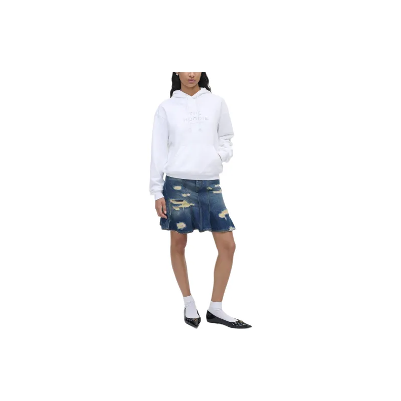 MARC JACOBS Logo Embroidered Drawstring Hoodie-2