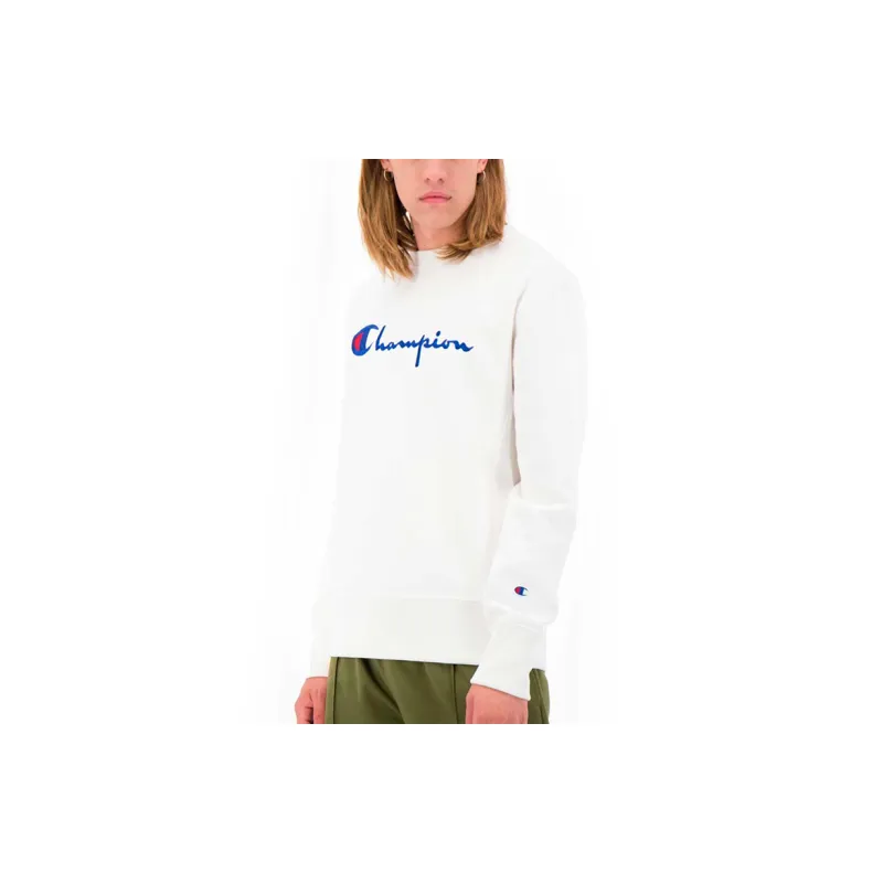 Champion Crew Neck Regular Sweatshirt Men's White-3