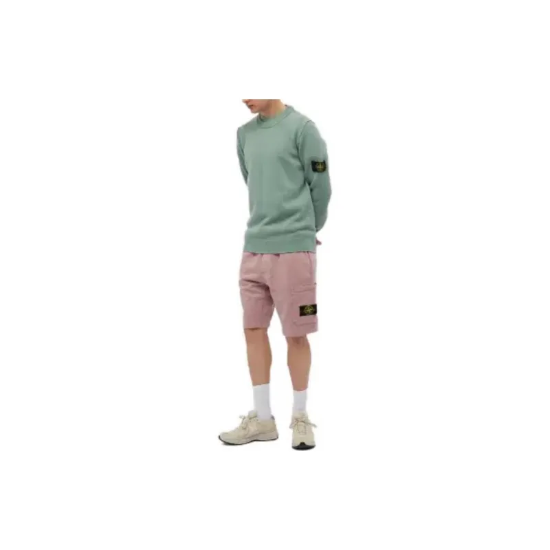 STONE ISLAND Casual Shorts Men Pink-2