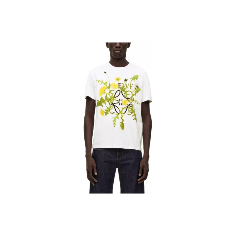 LOEWE Anagram Flowers T Shirt-3