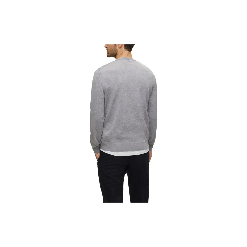 HUGO BOSS Logo Embroidered Crewneck Jumper-8