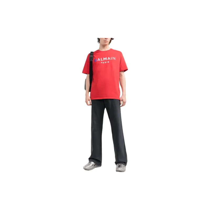 BALMAIN T-Shirts Men Red-3