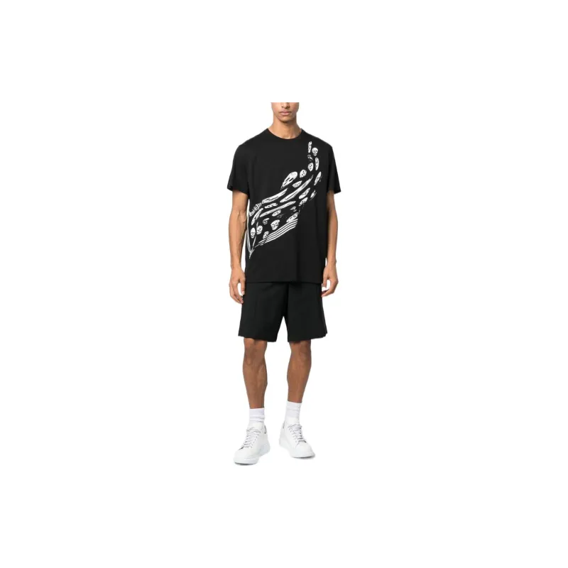 Alexander McQueen Skeleton print Short sleeved T shirt-1