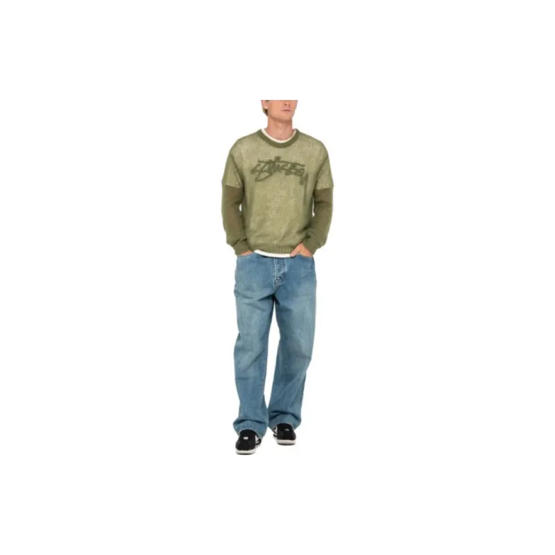 Stussy Loose Knit Logo Sweater-2