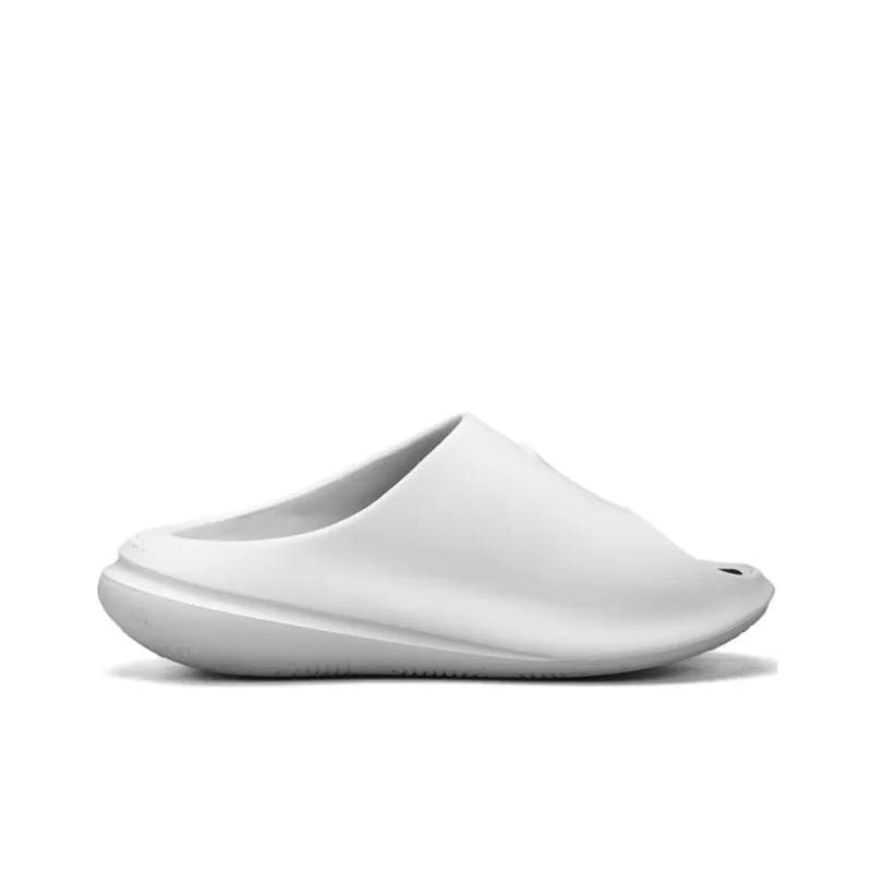 PEAK Very Small Fat Drag Quiet Slip-Resistant Slide Slippers Unisex White Black-1
