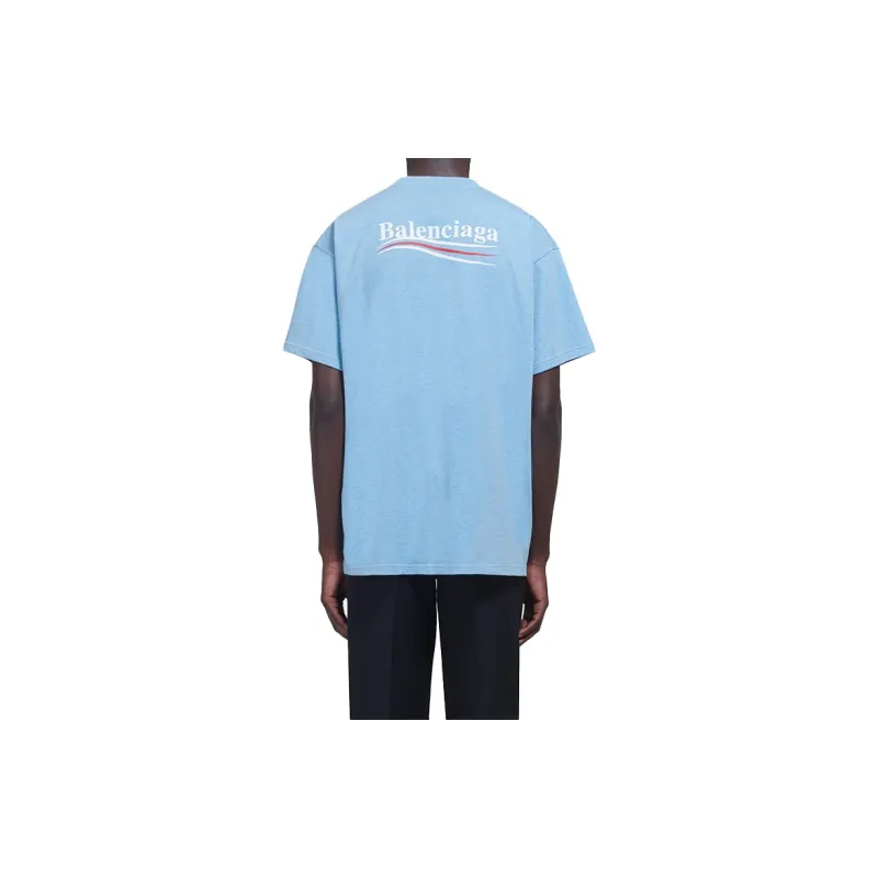 Balenciaga T Shirt Men's Carolina Blue-10